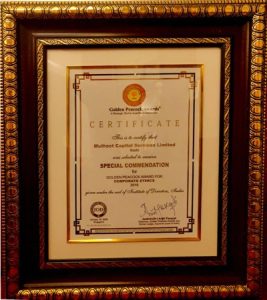 Golden Peacock Award for Corporate Ethics