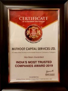 Harvard Business School – Certificate of Appreciation, 2017:Muthoot Fincorp