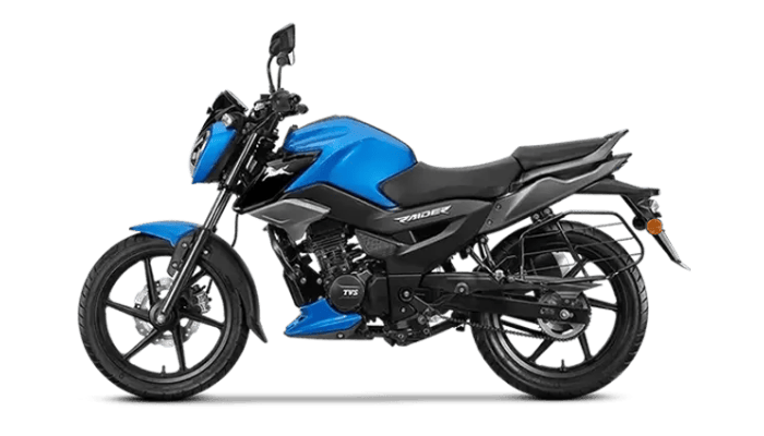 TVS Raider Blazing Blue Colour