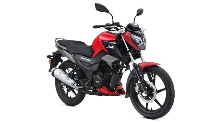 TVS Raider Striking Red Colour